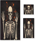Bathroom Towel Washcloth Pool Bathroom Skeleton Absorbent Decorative for Washcloth Gift Towel Soft Set Towel Towels Hand Halloween Bath Swimming Coolnut 3-Piece Beach Gym Hotel