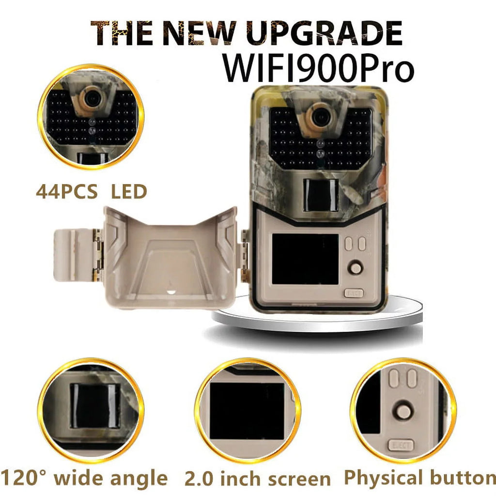 Camera APP Monitoring Traps Camera Vision Camera HD Outdoor Trail Game Photo Control WiFi Wildlife Night Scouting SuntekCam Wildlife Waterproof for 36MP/4K