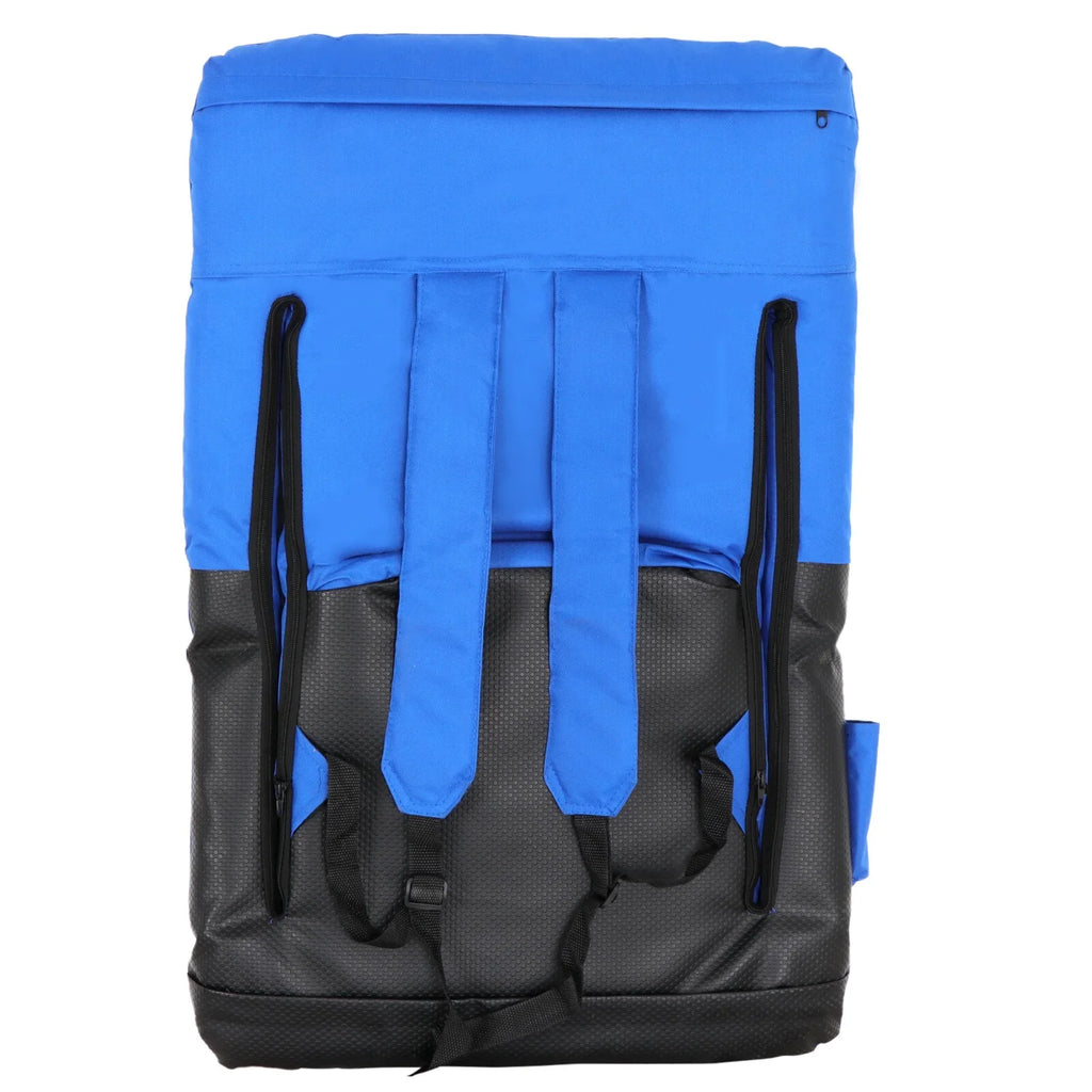 HomGarden Cushion Bleacher, Padded Folding Stadium Seat Chair Blue Portable