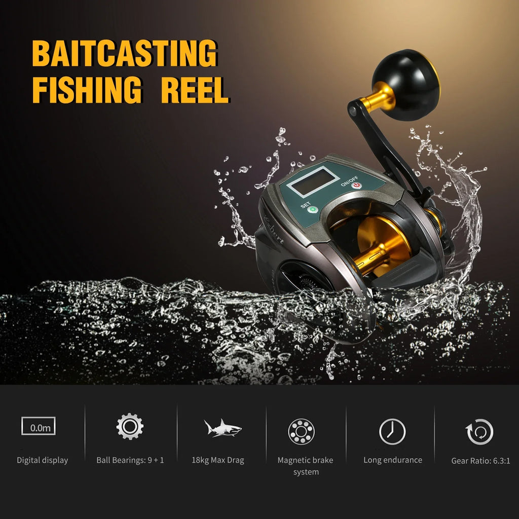 Eryue Brake Speed Usb Reel Reel 9+1bb 9+1bb Reel Fiber Carbon EXBERT 1 Reel,With Carbon Display Reel With Baitcasting 6.4 Speed Fiber Display Display Brake Reel Baitcaster 6.4 Ratio Speed With Reel 1