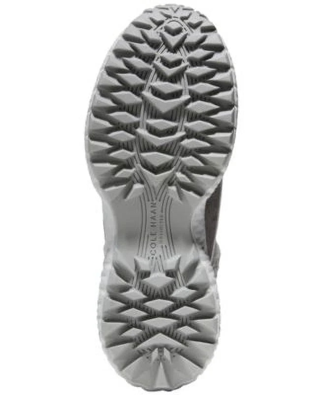 Shearling HAAN Faux Boots Cushioned Round B Waterproof Hiking 5 Zerogrand Cuff Lace-Up COLE Womens Leather Gray Wedge Toe Flurry