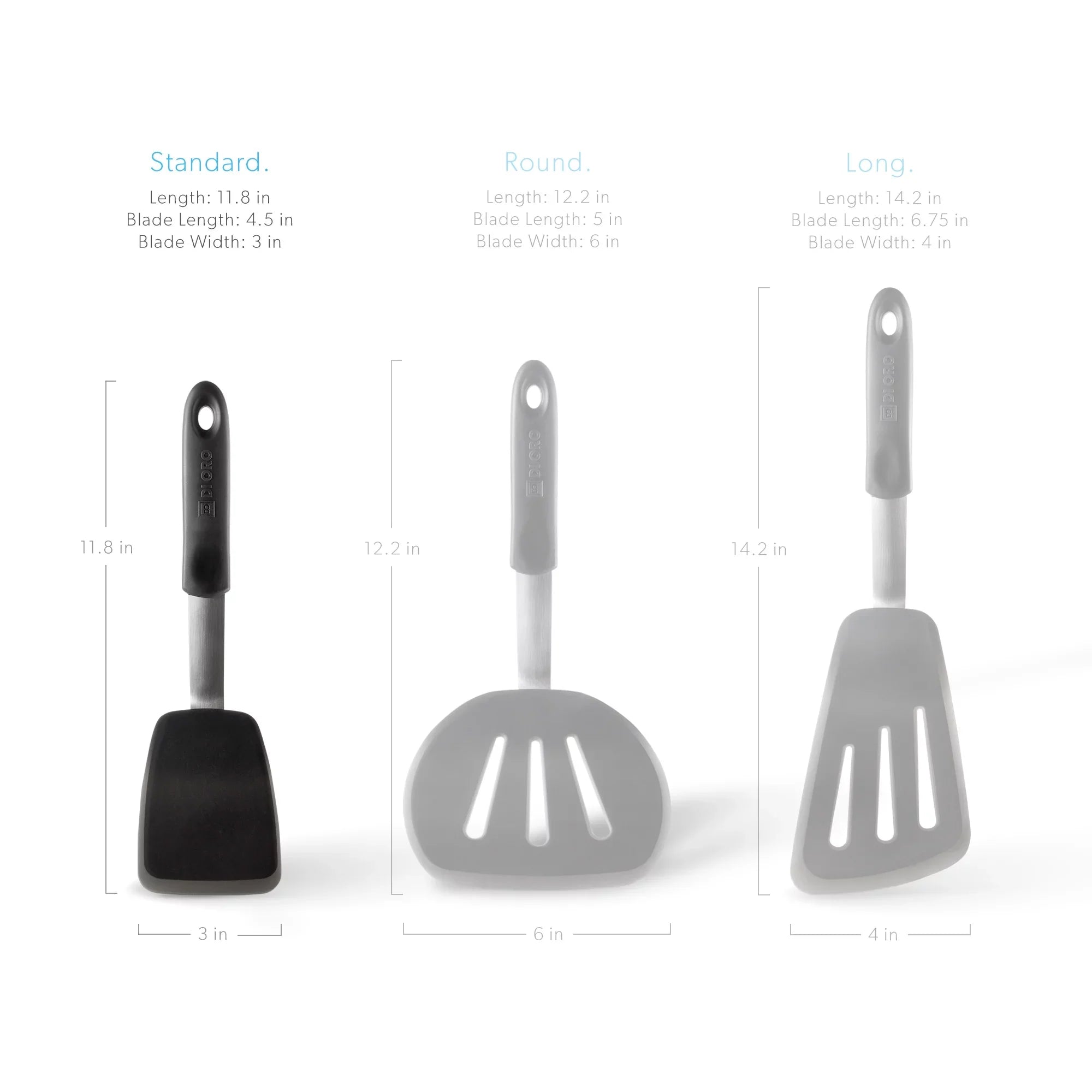 Oro Silicone Kitchen Di Chef Heat Standard Resistant Flexible Series - Spatula 600F Rubber Spatula Turner