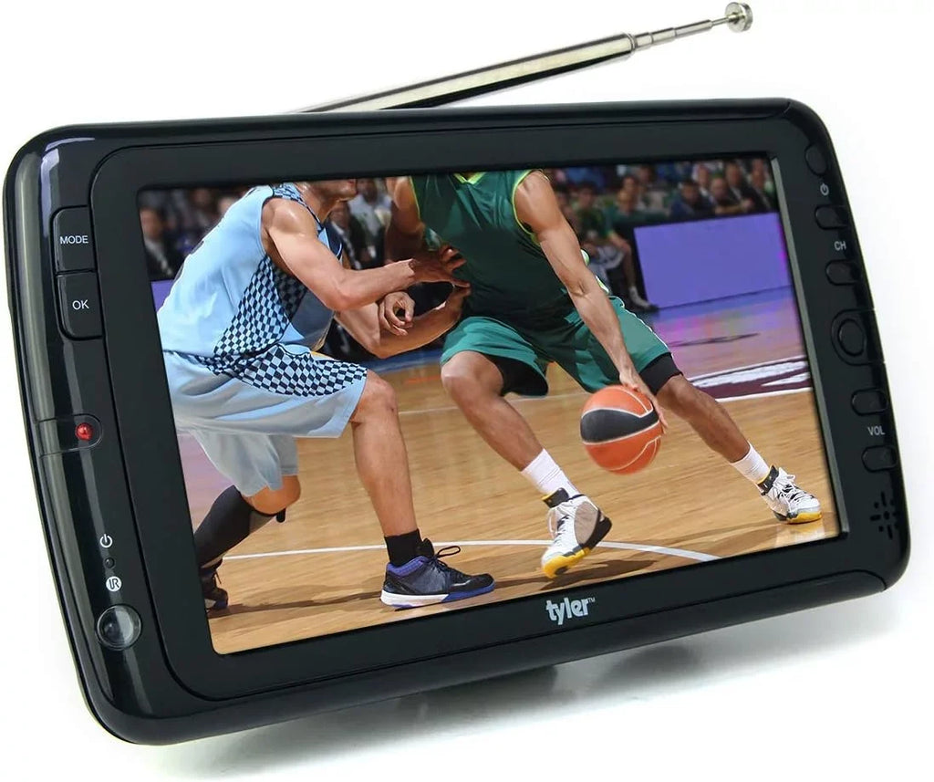 Control Stand Kids For Small Portable Battery Monitor Wireless Tyler Travel In Capability Built Powered Input, USB, Car Remote AC/DC, TV LCD Rechargeable HD-TV, 7" HDMI (Refurbished)