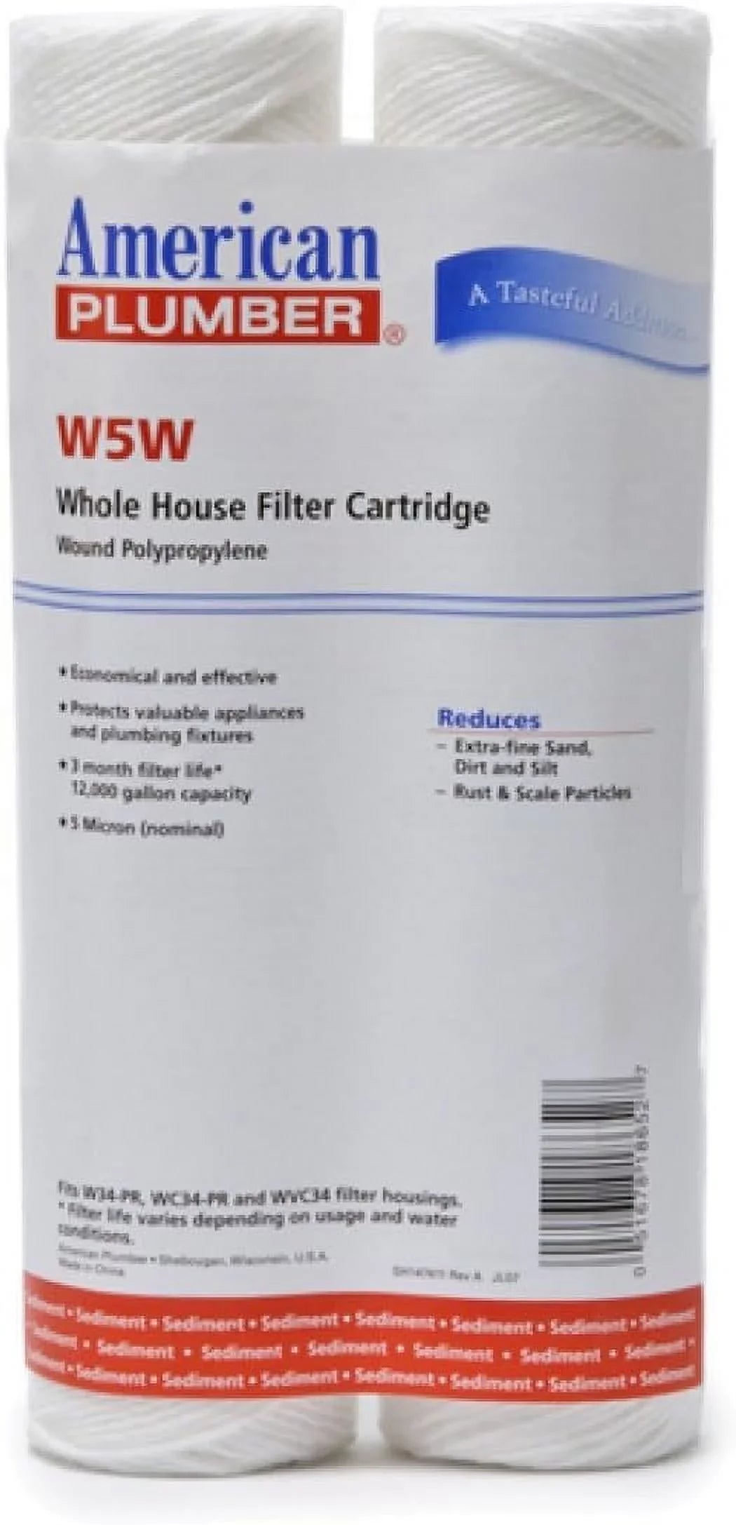 5 Pump House Irrigation Sediment Micron Filter W5W Cartridge (8) Whole Well