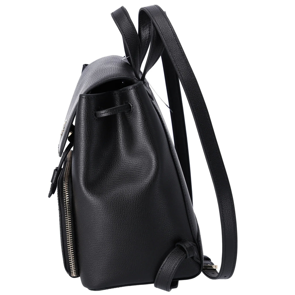 Backpack Kristi Grain Spade Kate Black Drawstring Flap Leather Refined Medium