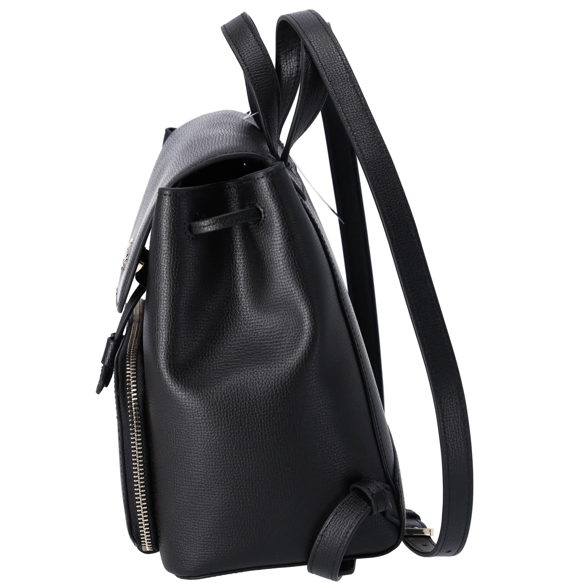 Backpack Kristi Grain Spade Kate Black Drawstring Flap Leather Refined Medium