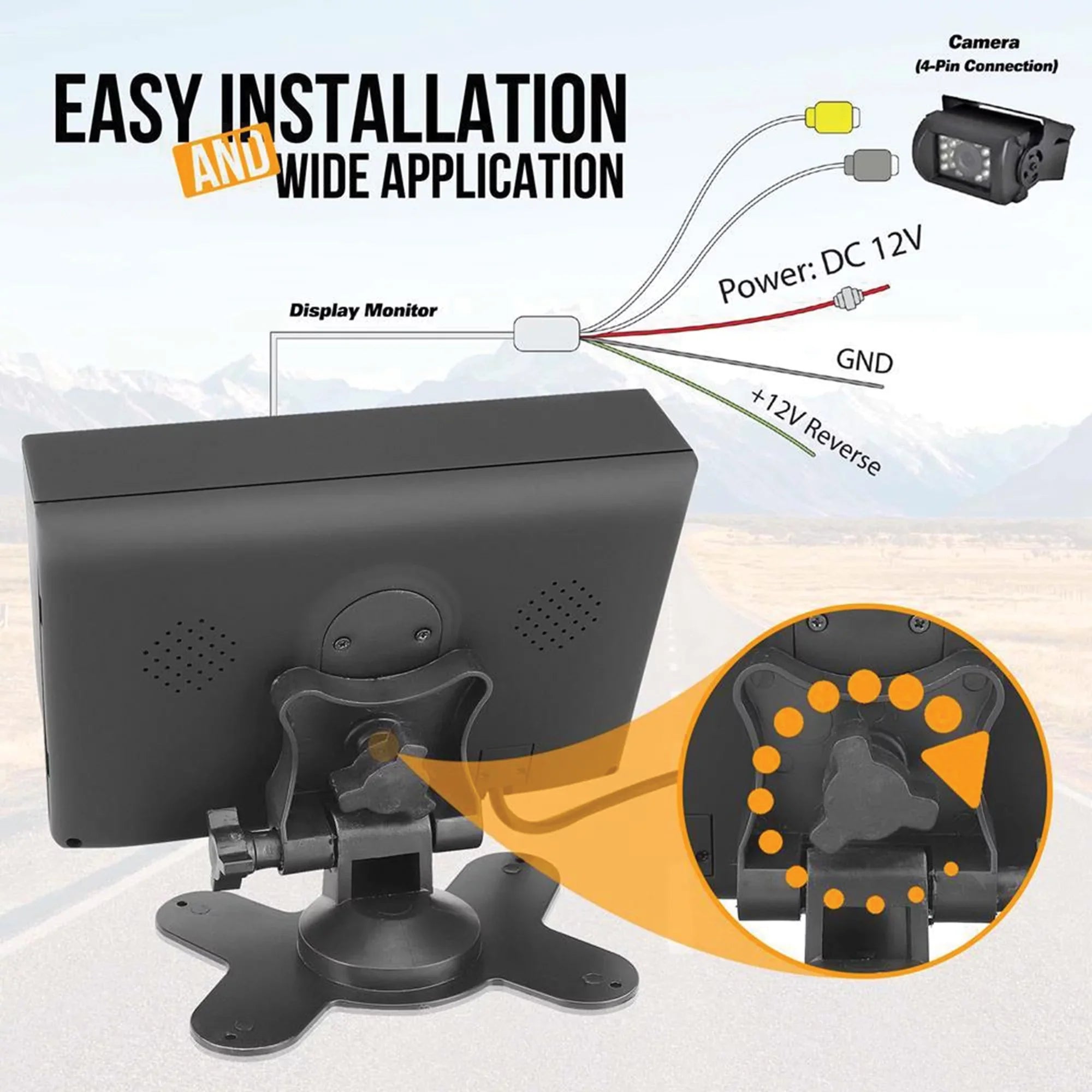 Night IR Monitor System Weatherproof and with 7" PLCMTR71 with Pyle Commercial-Grade Vision Camera Camera Backup