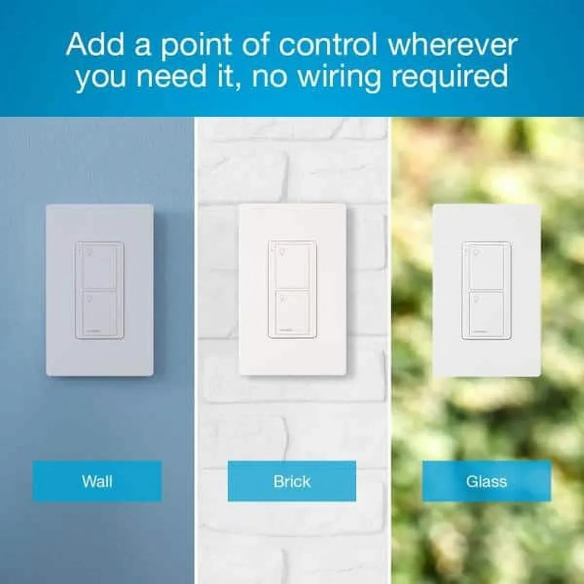 On/Off White | PJ2-2B-GWH-L01 | Remote Lutron Pico with Smart Home Switch Switching for Caseta Bracket Wallplate