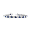 14K Gold Louis BB45SD-WG CTW 6.25 Sapphire White Diamond Creations Diamond Bracelet, &