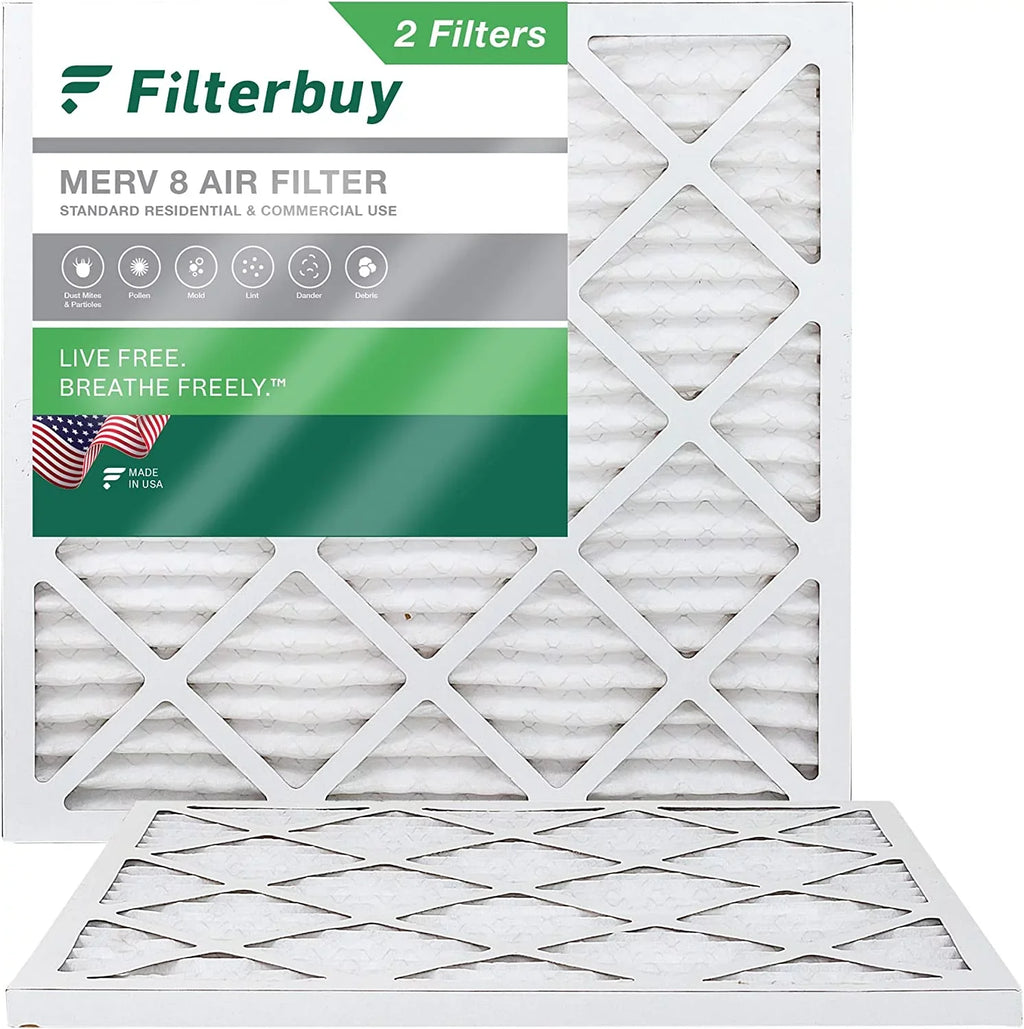Filters HVAC AC Pleated MERV (2-Pack) 19x19x1 Filterbuy Furnace 8 Air