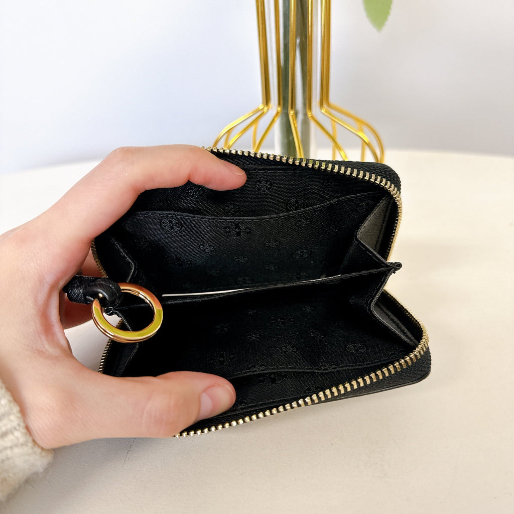 Burch Emerson Coin Zip IN Case Black Tory 52903 Wallet