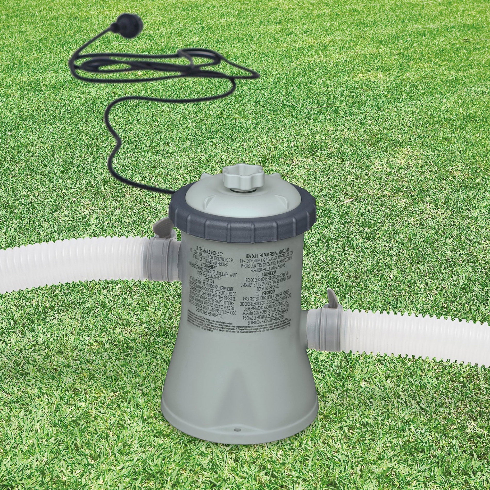 330 Above x Filter Pool Ground GPH Foot Round Intex + Frame Pump Metal 10 2.5