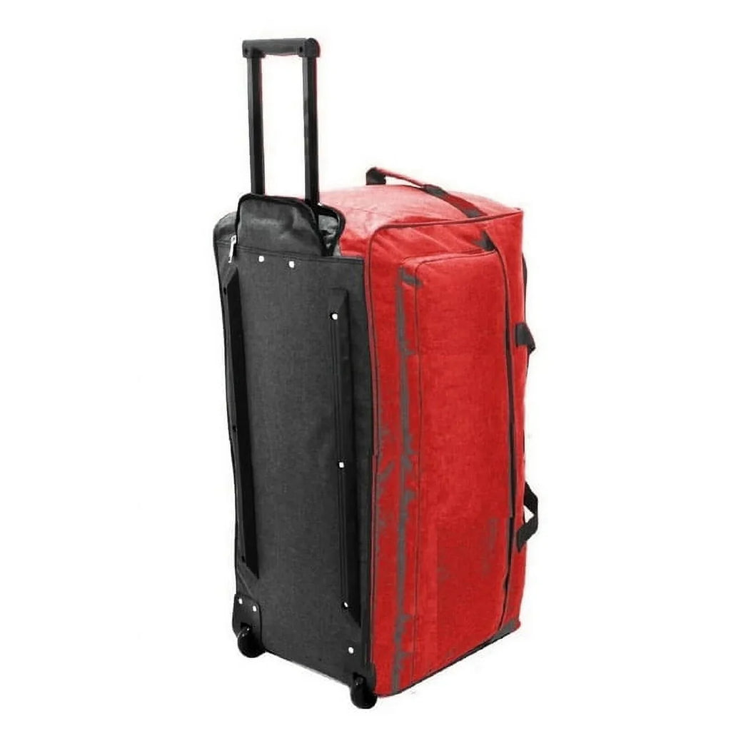 Black, Multi-Pocketed Duffel Gear Telescoping Handle Factor X Bag Travel Wheels with - 28" Rolling &