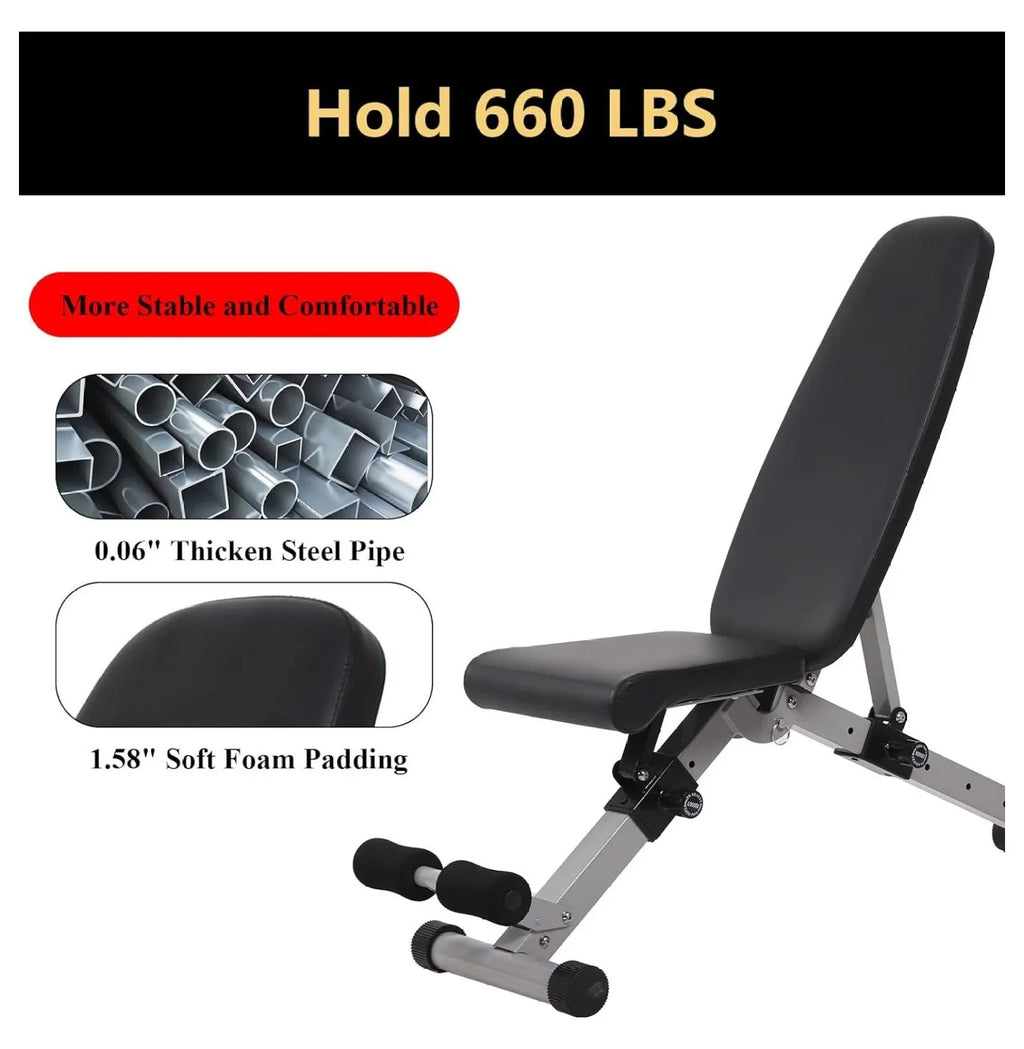for Home Bench Incline Training Bench Strength Decline Full Bench for Press Workout Weight Foldable Adjustable Gym Body,