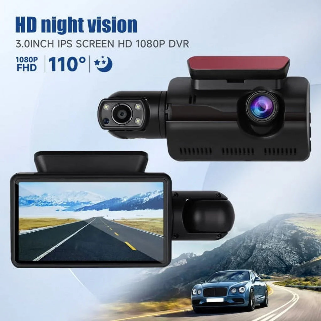 Dash with Wide Rear, SYTHERS 1080P Front Angle Camera Cam 170¡ã Vision Dash Night and