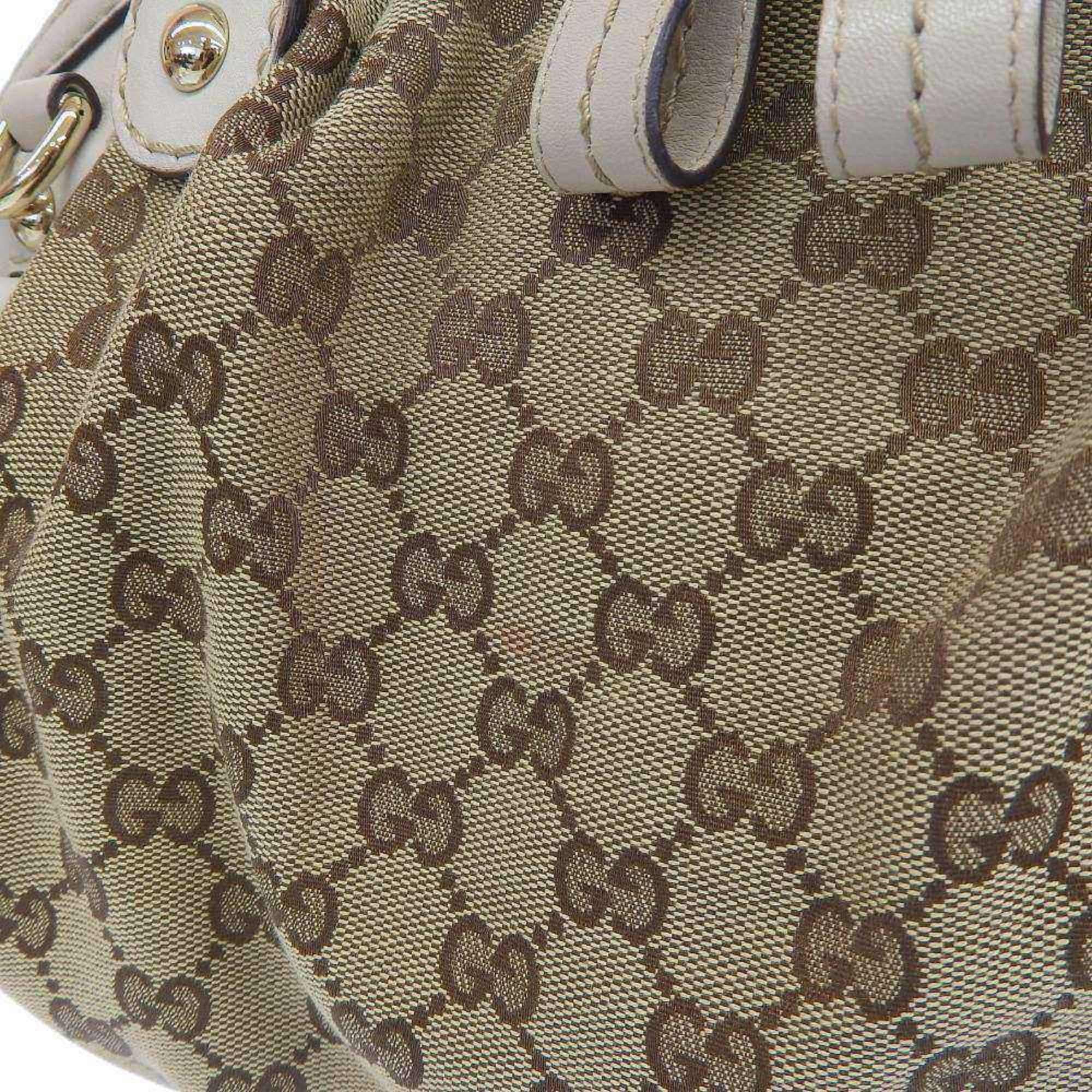 506631 canvas bag 223974 tote GG beige Pre-Owned Gucci handbag (Good) leather GUCCI