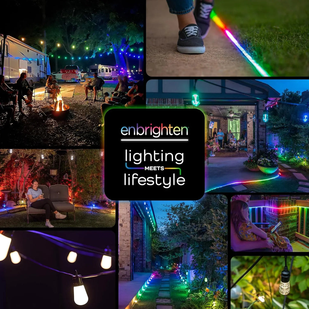 Dimmable Lights, RGB Outdoor Color Weatherproof, String String 30 Wi-Fi MINGFENG Lights, Lightweight Smart LED App 96 Customizable, Lights, Control, Patio Changing 79617 ft,