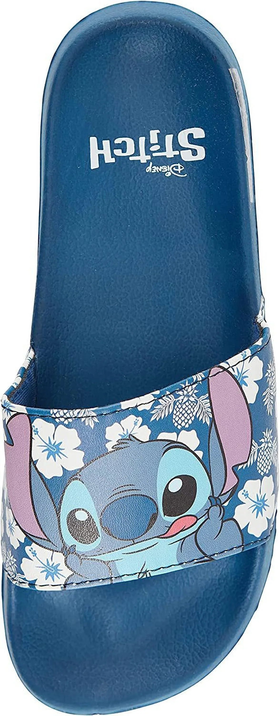 Stitch Slip-On Stitch Ladies Disney Printed Blue for Lilo 8 Slides, - Sandals and Women