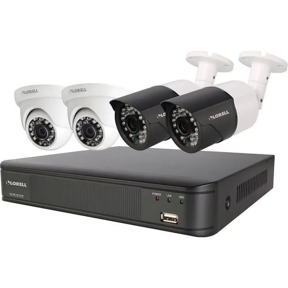 Recorder, Weatherproof Video Digital Security Camera Megapixel System Lorell 5