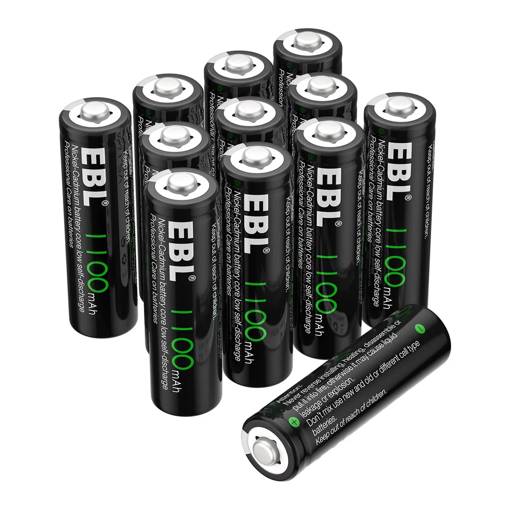 Lights Batteries 160-PCS AA 1.2V Solar EBL Ni-Cd Rechargeable NiCd 1100mAh
