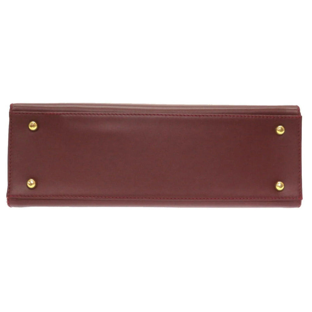 Pre-Owned must bordeaux line (Good) red Cartier leather handbag