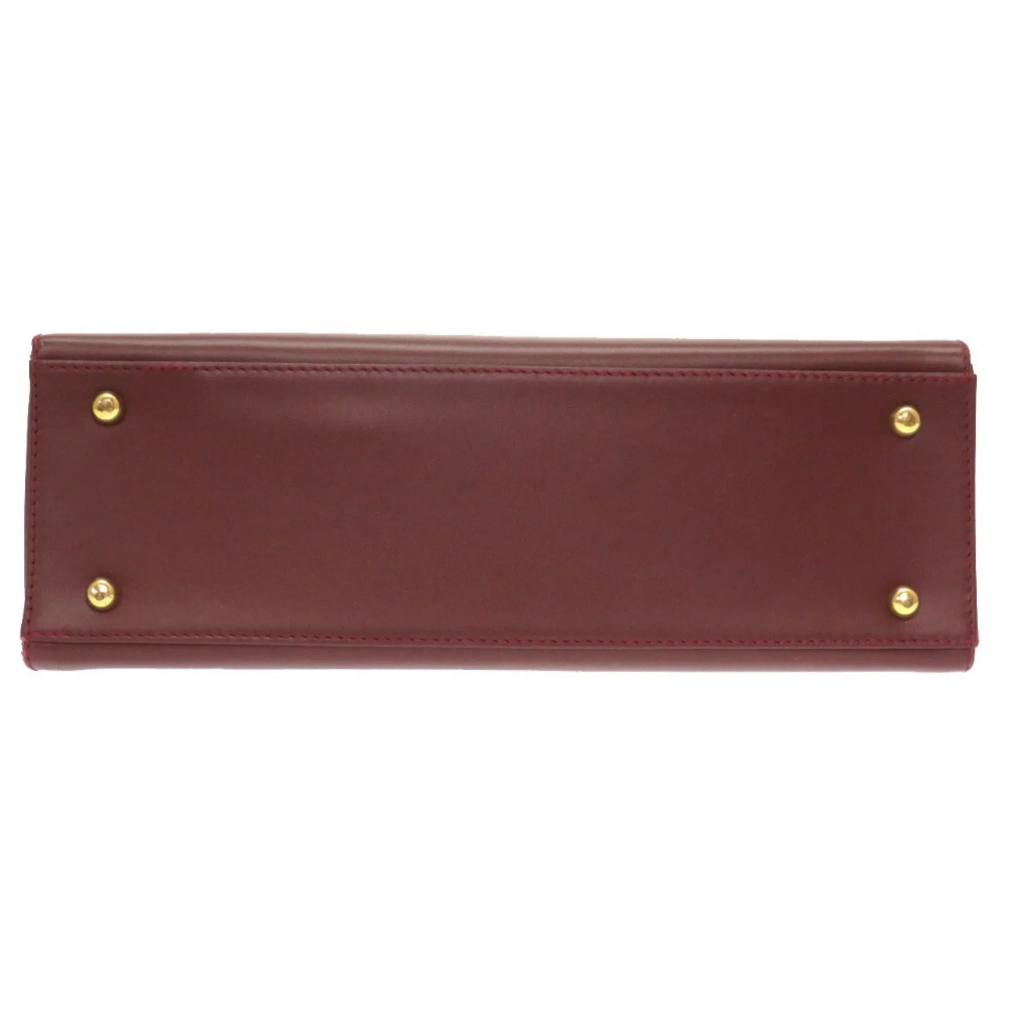 Pre-Owned must bordeaux line (Good) red Cartier leather handbag