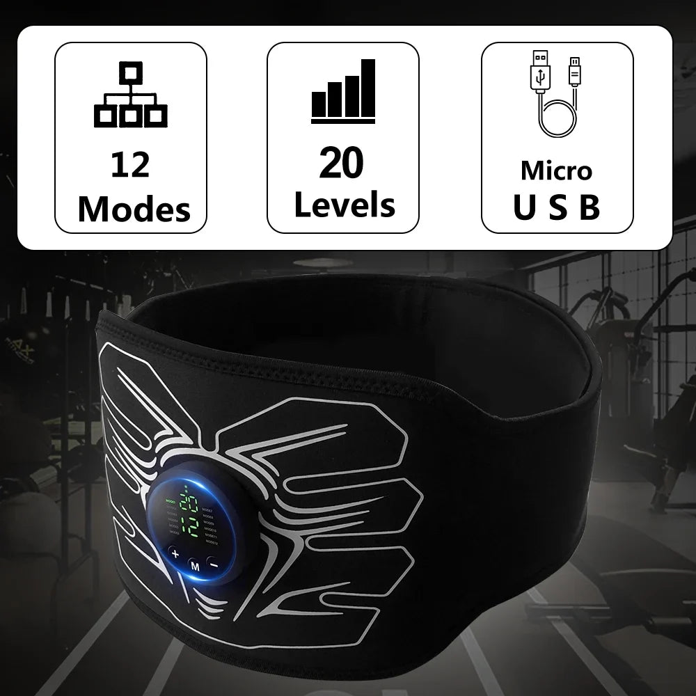 Workout Stimulator Office Stimulator,Ab Equipment Muscle Toning Abdomen Fitness Portable Ab Home Belt Workout ABS Machine,Abdominal for