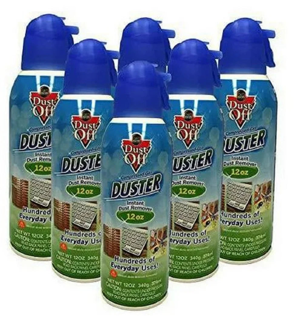 6 Compressed 12 Gas Dust-Off Count Duster, oz,
