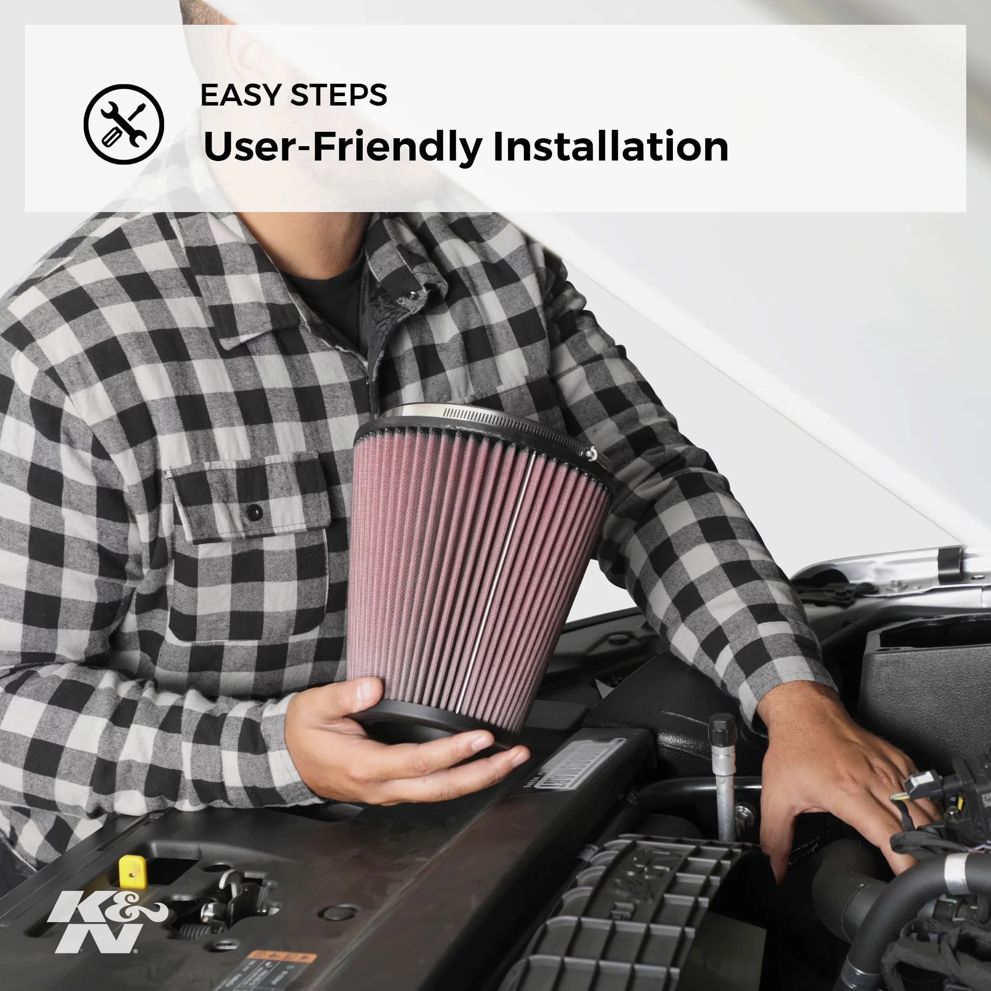 Premium, High Heavy Engine E-3690 Air Replacement K&N Filter: Washable, Duty: Industrial Filter, Performance,