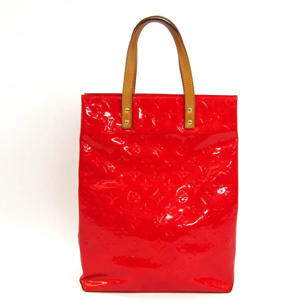 Monogram M91086 Louis Rouge Women's Vuitton Reade (Good) Pre-Owned MM Vernis Handbag