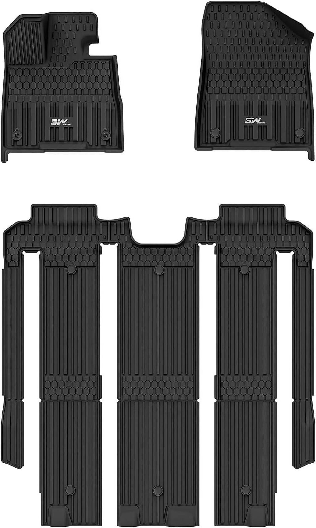 Liner fit Sienna weather Car All Seat for Mats 7 Toyota 7 2021-2024 Floor seat TPE Floor Sienna 3W