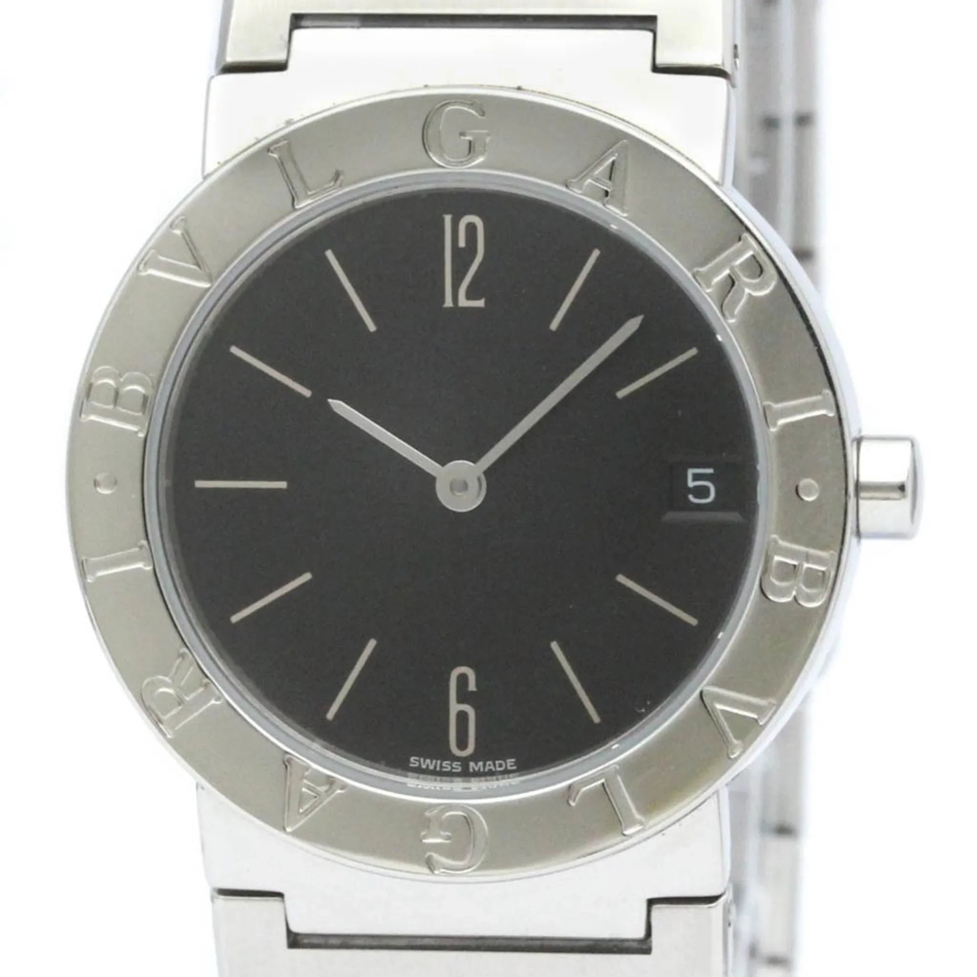 Steel Unisex Bvlgari BB30SSD (Good) BVLGARI Quartz Polished Watch Pre-Owned BF565431 Bvlgari