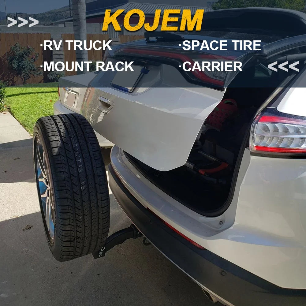 Mount Universal Hitch Trailer Tire Hitch All Spare Rack RV High Tire Carrier Receivers KOJEM Car 24" Truck Spare Fits Tire 2"