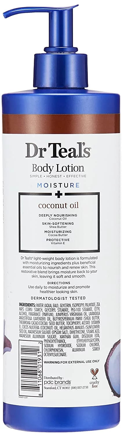 Body Plus Oil, Moisture Dr 18 Nourishing Oz, 3 Lotion, Teals Coconut Pack