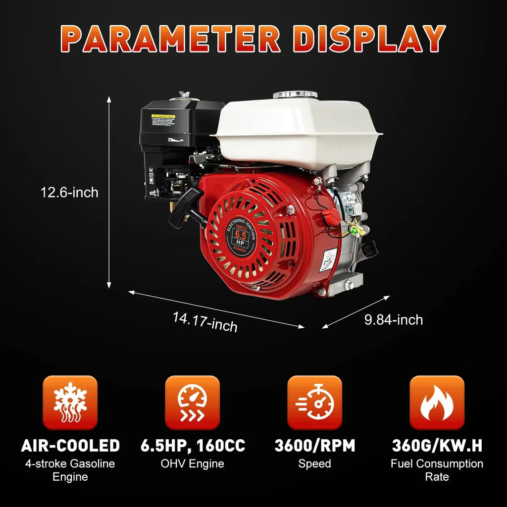 Cylinder Engine OHV Air TFCFL GX160 6.5HP Honda 160cc Single Cooled 4 Gas Stroke For