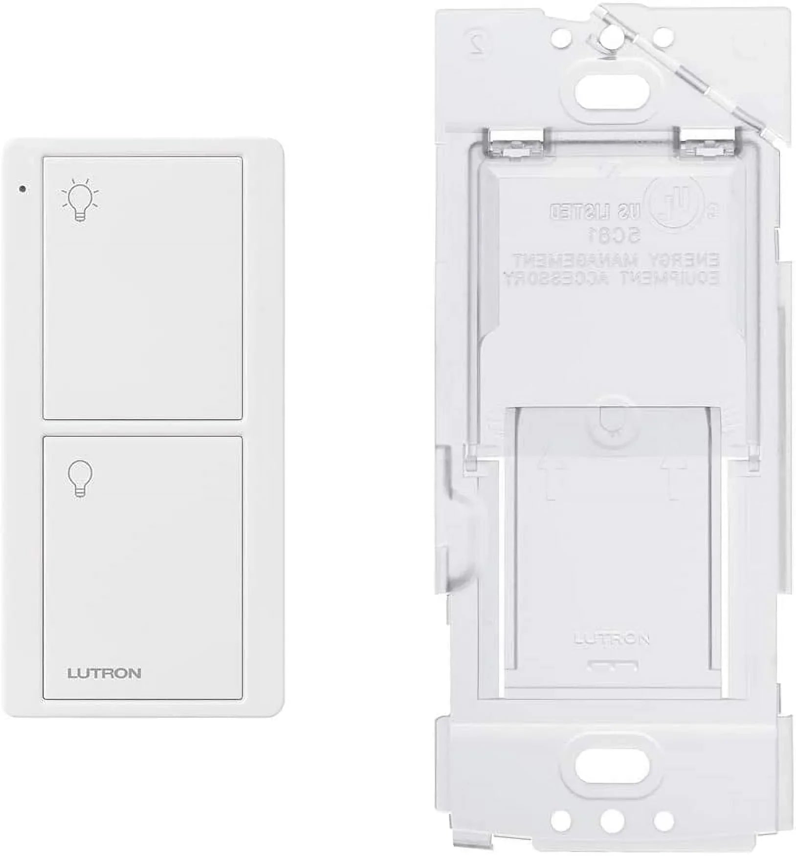 On/Off White | PJ2-2B-GWH-L01 | Remote Lutron Pico with Smart Home Switch Switching for Caseta Bracket Wallplate