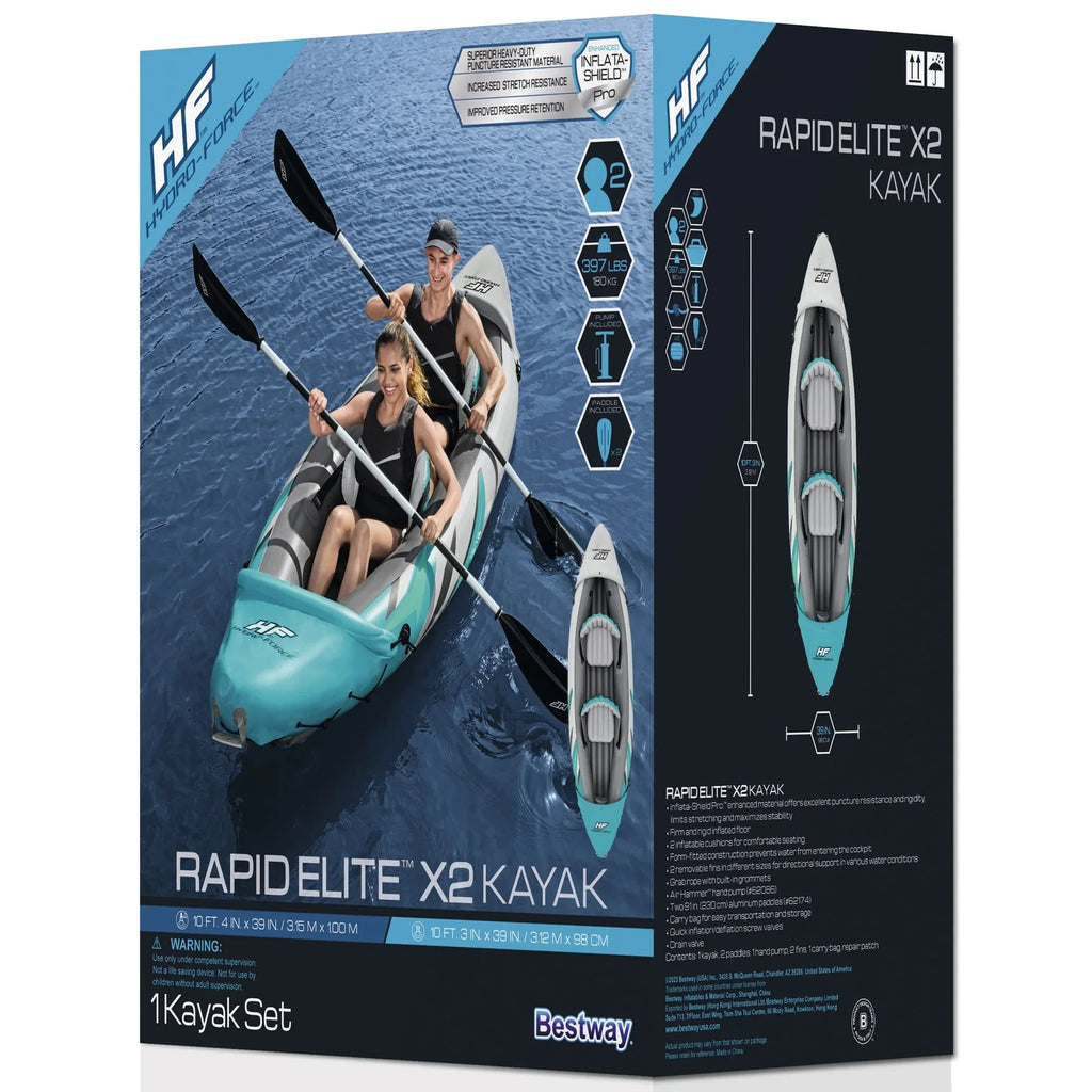 Inflatable Voyager Hydro-Force X4 Raft Set 11'6"