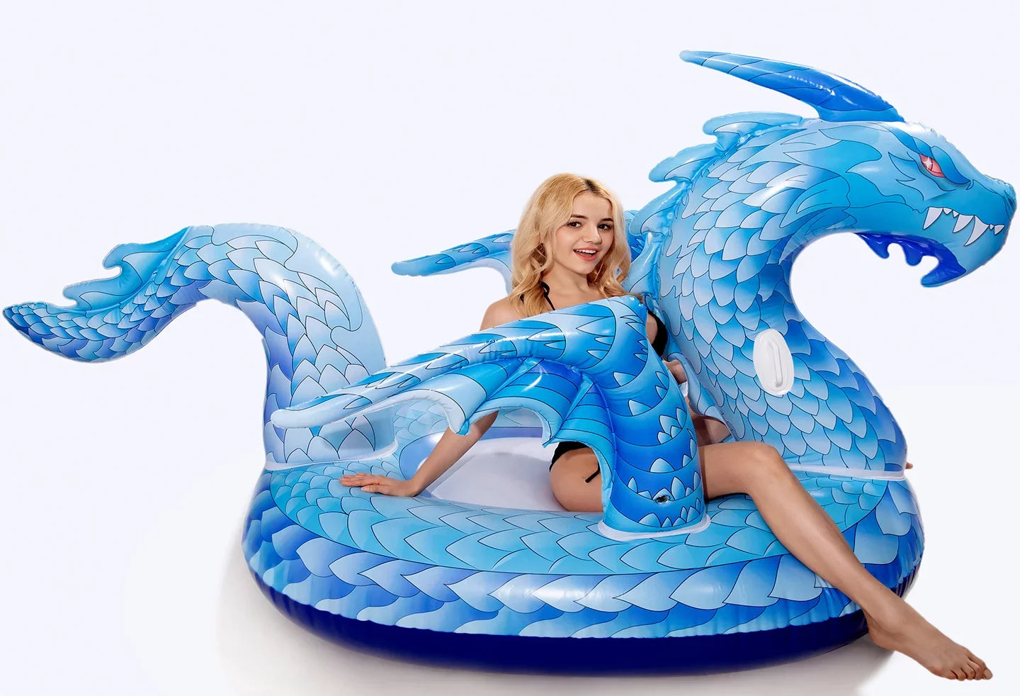 Long Dragon Float DreambuilderToy with Pool Kids Dragon Summer On Ride Pool Float) (Dragon Float, Cool Giant Feet Adults 9 Lounge Beach Raft for Pool Valve, Inflatable and Faster Floatie Party