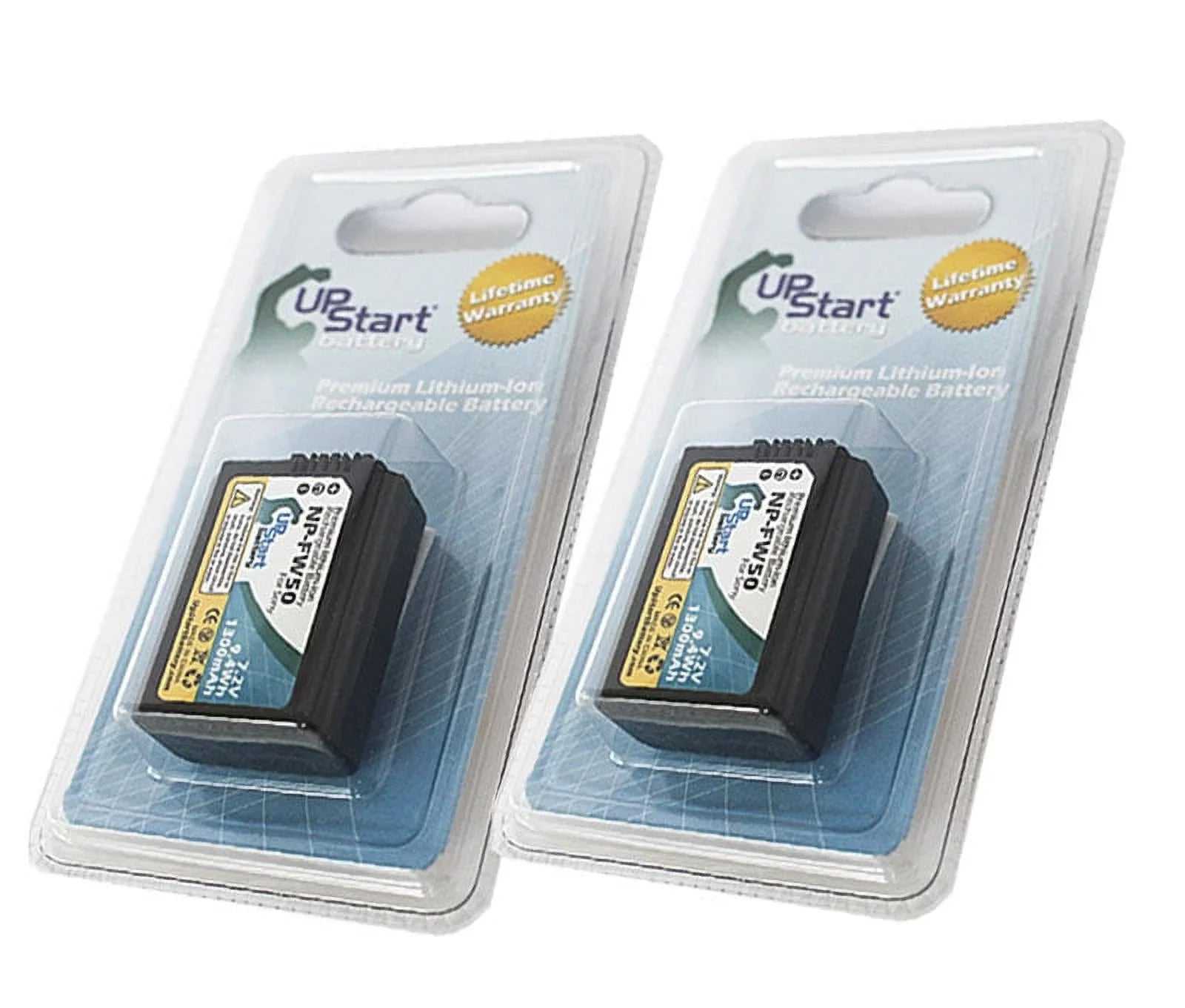 Lithium-Ion) (1300mAh, A3000 Alpha Camera NP-FW50 - Pack Sony - Digital Sony Replacement Battery Battery for 7.2V, 2x
