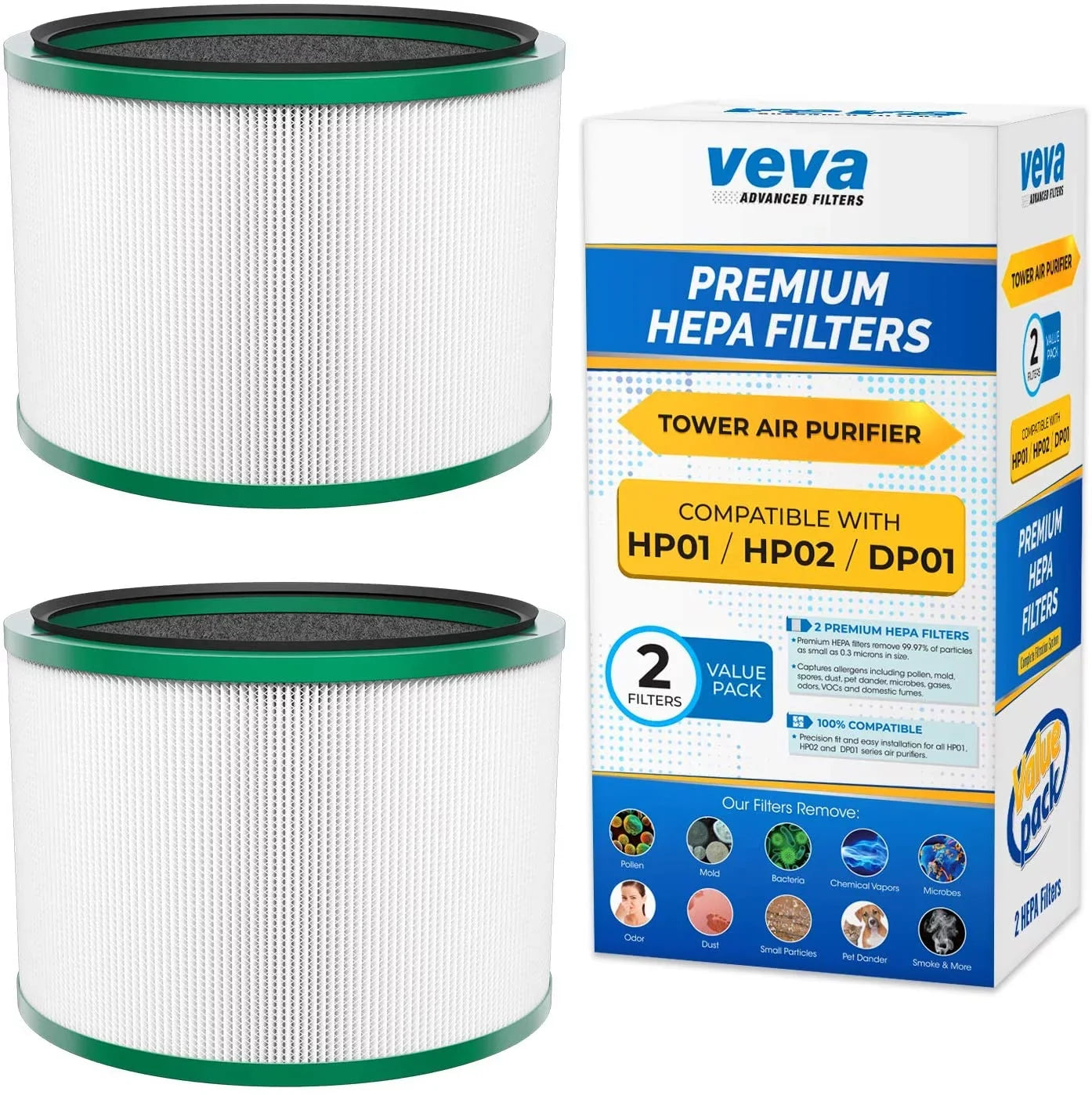 HEPA VEVA 2 Cool With Pack Filter Dyson Link Replacement All Pure Compatible Premium
