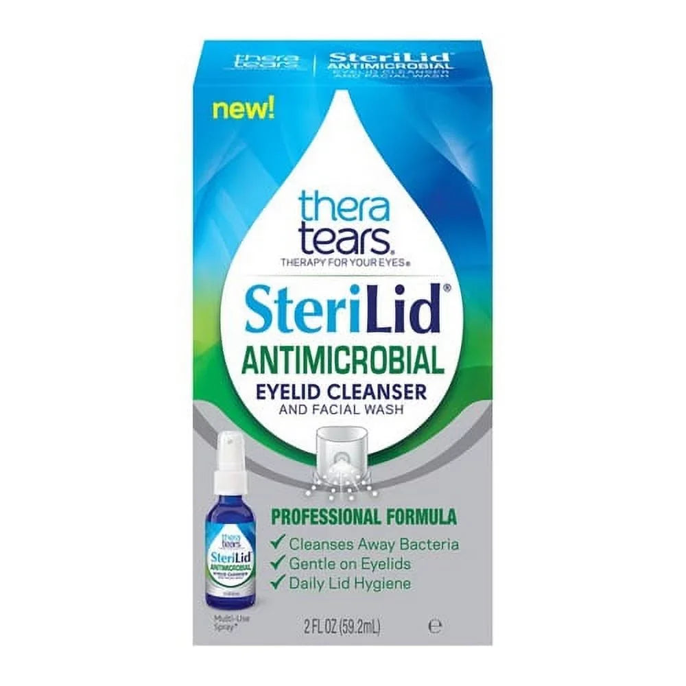 Eyelid and Cleanser Thera Face Wash, 2 Tears Oz, Antimicrobial Pack sterilid 2