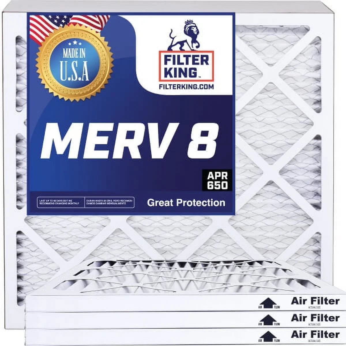 HVAC 8 | 23 MADE A/C Filters Actual x .75" Air Filter King | Size: x IN Pleated MERV USA Filter | 4-PACK 38.5 Furnace | 38.5x23x1a