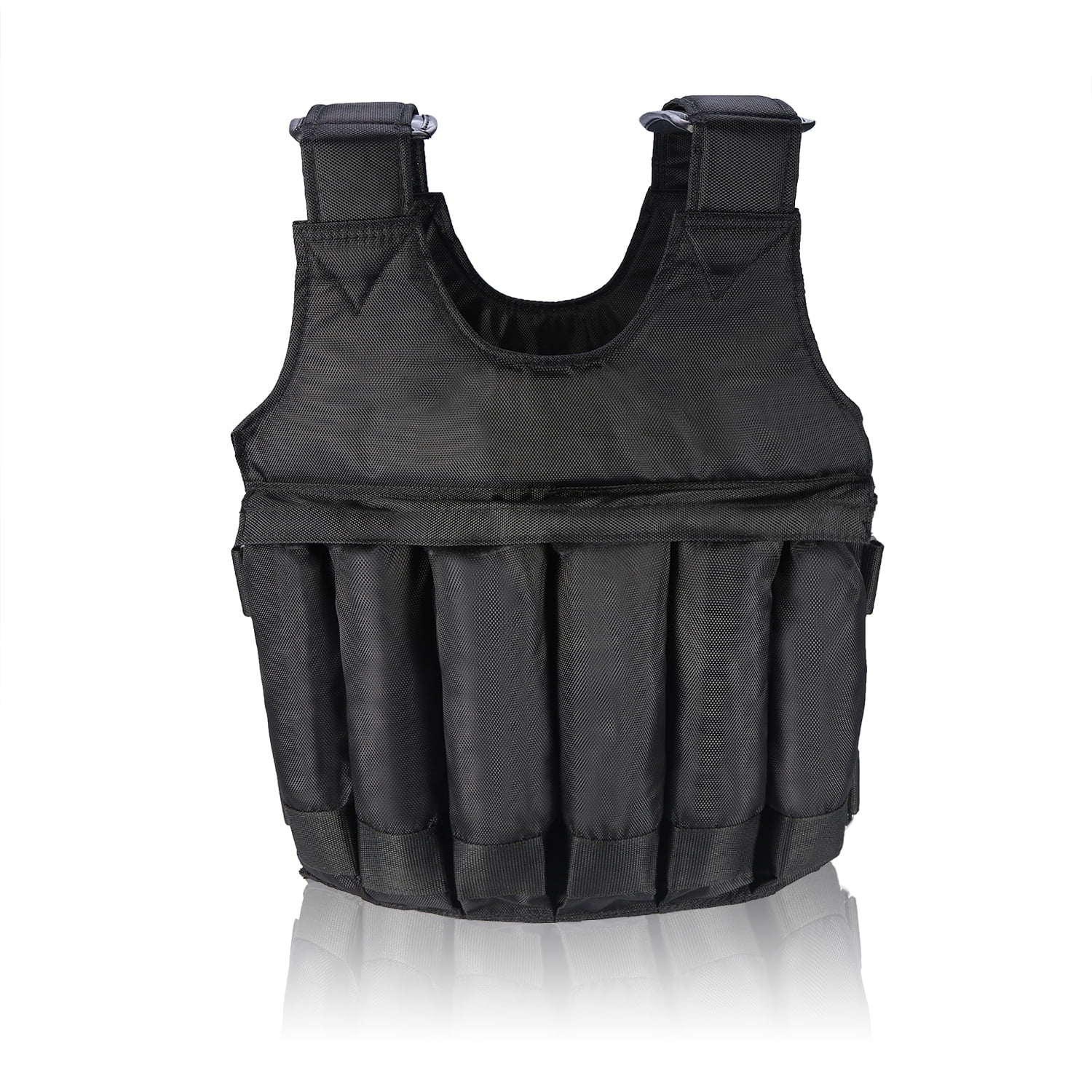 with 12pcs Boxing Vest Pouches Fitness Weight Vest Workout Training Weighted Exercise Jacket 50KG/110lbs Adjustable