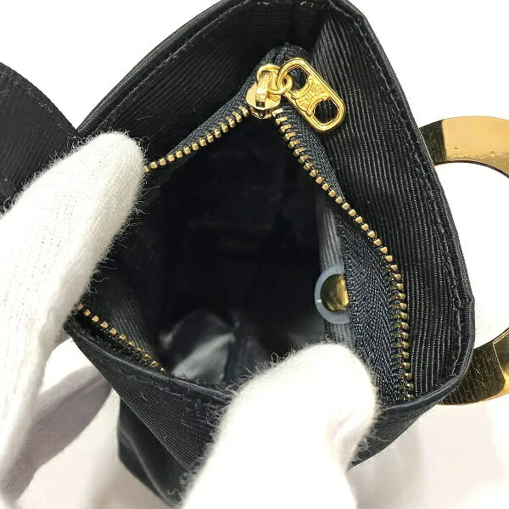 bag handbag (Good) circle mini CELINE Pre-Owned fittings nylon Celine metal ladies