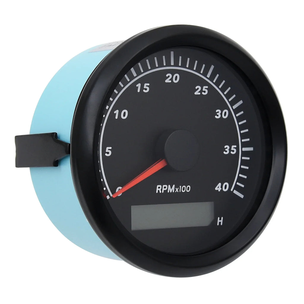 for Gauge Tachometer Geloo 85mm Meter Hour RV 0-4000RPM Boat Tachometer Marine Truck Car Waterproof