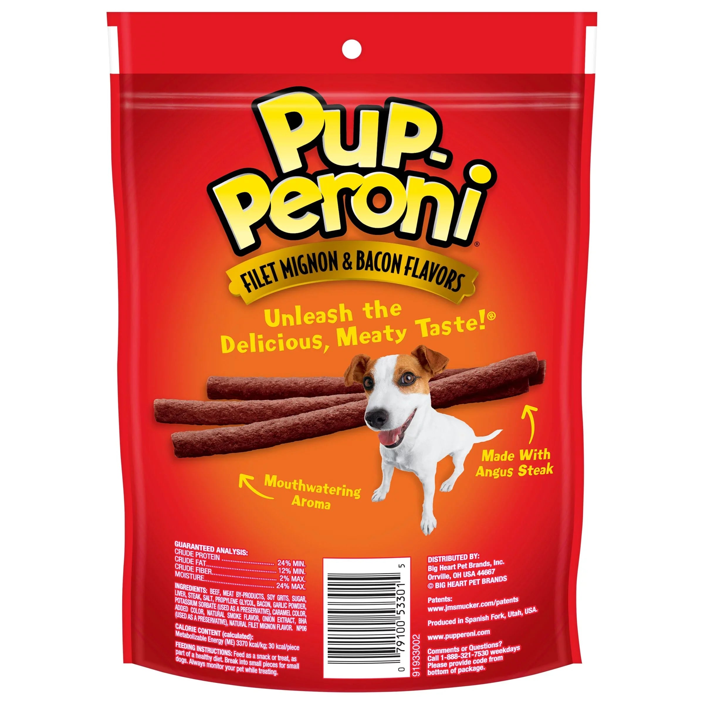 Dog Bag 8) Pup-Peroni Mignon & Treats, Flavor (Pack Filet of Bacon 5.6oz