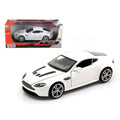 White Model Vantage Car 1/24 by V12 Pearl Diecast Martin Motormax Aston