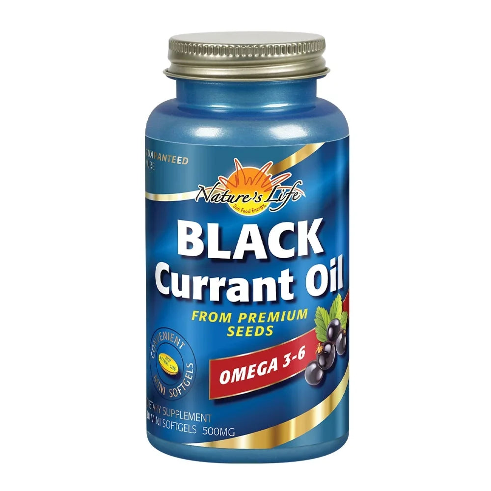 | Skin, 500 for Hair, mg Black Life Heart Joint With 90ct Oil and | 3-6 Minis Omega Currant Nature's Health