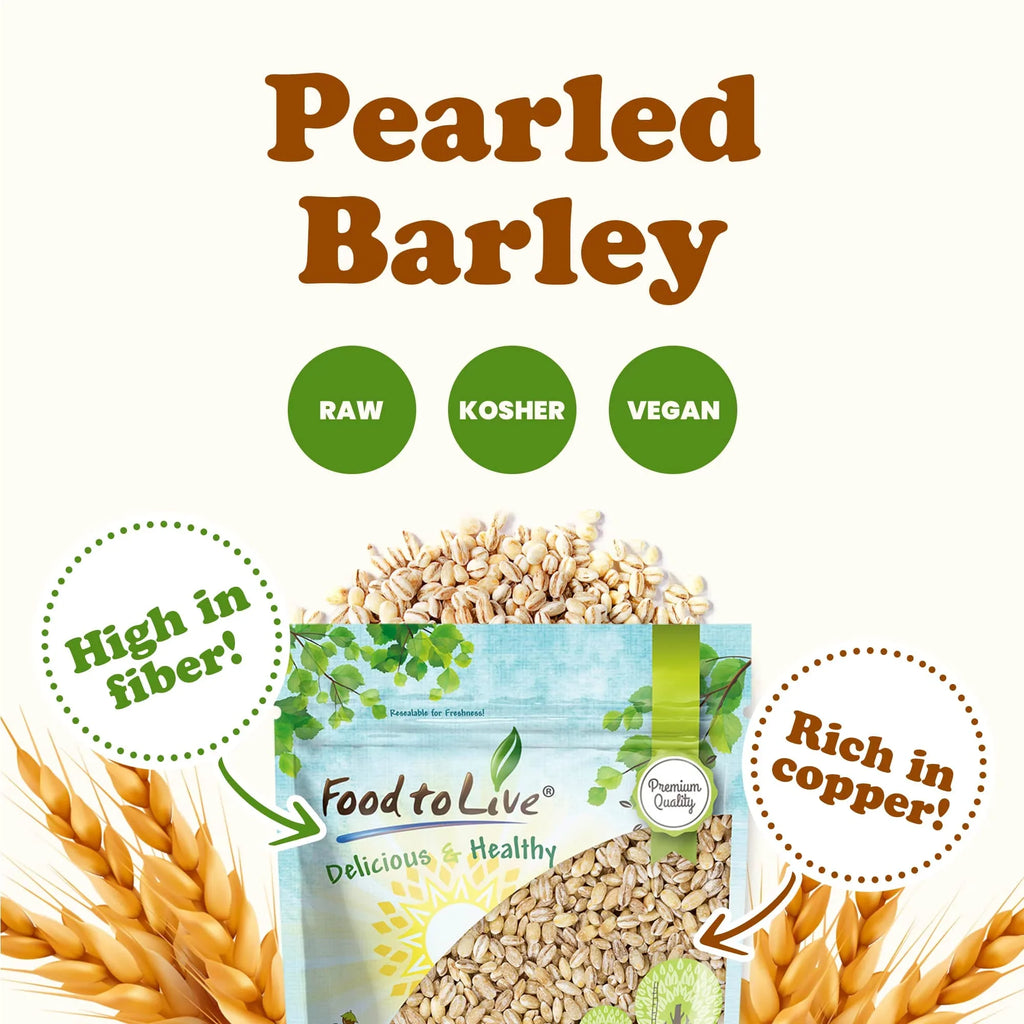 Raw â?by Pounds Barley, Vegan, to Food 15 Pearled Live â?Kosher,