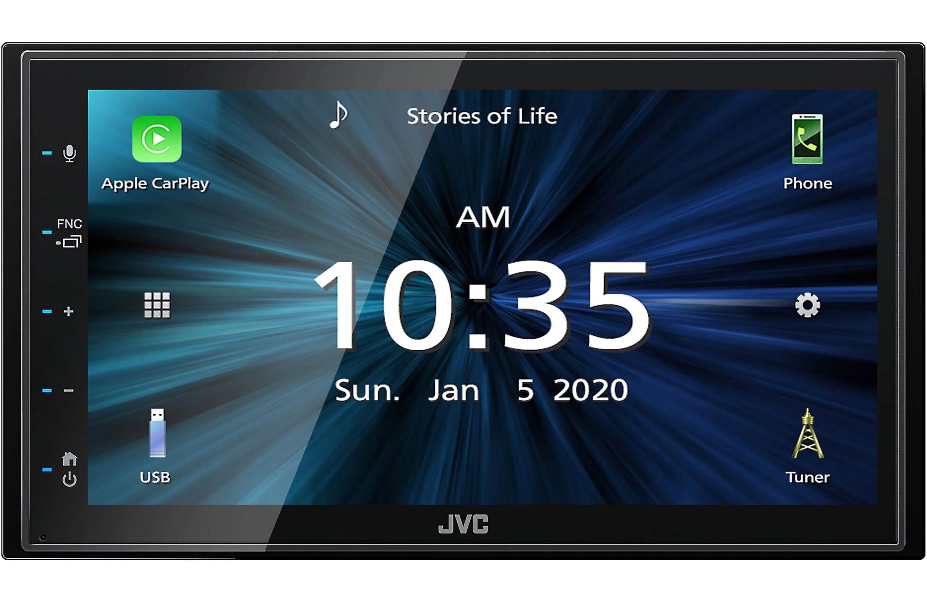 Holder KW-M56BT Multimedia Monitor+Absolute CAM600 Digital Rearview Magnet 6.75" w/ Receiver Phone Camera & JVC fixed Touchscreen